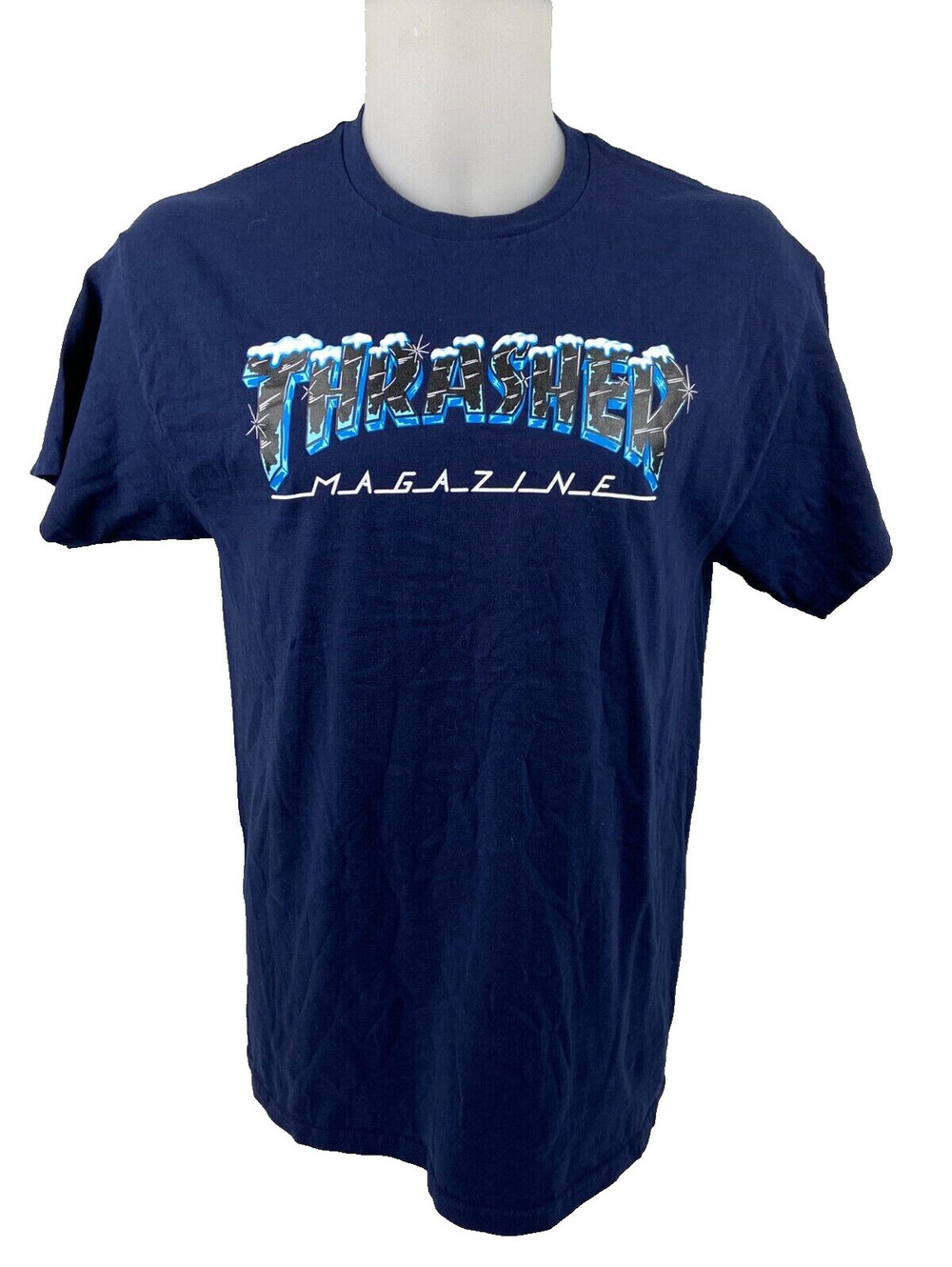 Thrasher Unisex Large Ice Blue Logo T Shirt Skate Magazine